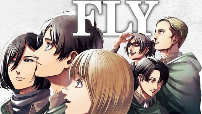 Un'immagine mostra la copertina del libro d'arte di Attack on Titan. 